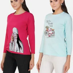 Metronaut Women 2 Printed Bio Finish T-shirt image 3