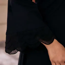 Pomcha KAPAAS Notch Neck Pure Cotton Flared Sleeves Tunic With Palazzos image 4