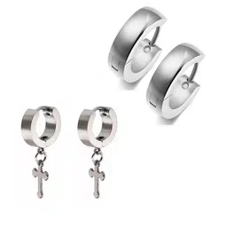 shobhram Unisex Silver Earrings-picture-26