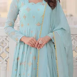 Altecia Embellished Georgette A-Line Maxi Dress image 2