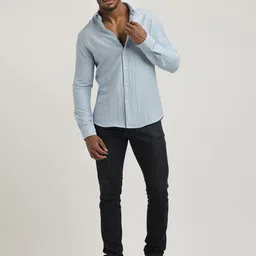 Blu MNKY Smart Spread Collar Slim Fit Casual Shirt image 5