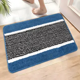 Kuber Industries 2-Pcs Blue & Green Patterned Anti-Skid Doormats image 3