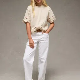 AMERICAN EAGLE OUTFITTERS Round Neck Cotton Boxy T-shirt image 5