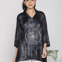LetsDressUp Women Tie and Dye Shirt Style Longline Top-picture-28