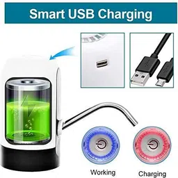 grafftee Automatic 20L Portable USB Rechargeable Water Pump Dispenser for Home, Office Bottled Water Dispenser image 3