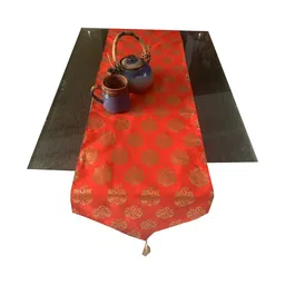 Pink Parrot Orange-Colored & Yellow Printed Table Runner-image-34