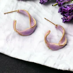 BEYTER Sterling Silver Contemporary Half Hoop Earrings-picture-19