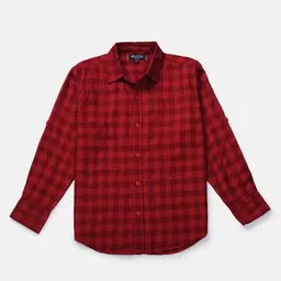 Gini and Jony Boys Standard Gingham Checks Opaque Checked Casual Shirt-picture-46