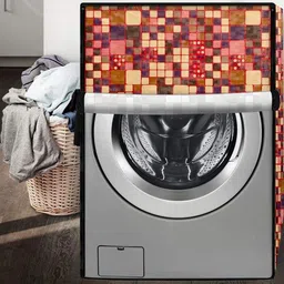 The Furnishing Tree Brown PVC Washing Machine Covers image 2