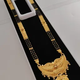 OM KRISHIV COLLECTION Gold-Plated Artificial Beaded Mangalsutra-picture-13