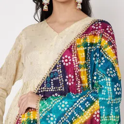 AKSHADEEP Printed Leheriya Dupatta image 4