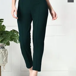 Brainbees Women Pack Of 2 Smart Skinny Fit High-Rise Trousers-image-67