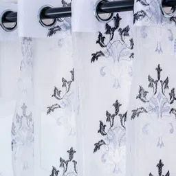 Parda Online Set of 2 Embroidered Sheer Long Door Curtain image 3