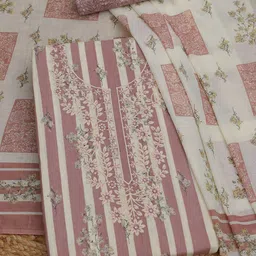 Soch Embroidered Pure Cotton Unstitched Dress Material-picture-14