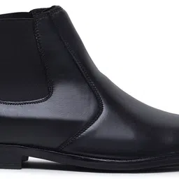 hayes london Genuine Leather Chelsea Boots, Mid Top Shoe with Comfortable Block Heel, Boots For Men image 5