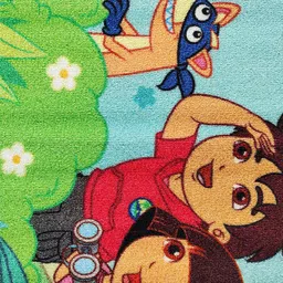 Athom Trendz Kids Green & Blue Cartoon Characters Printed Floor Runner image 3