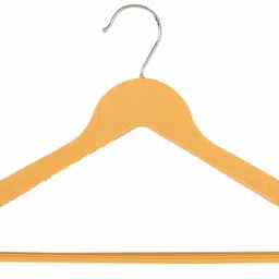 vira plast CLASSIC HEAVY PLASTIC HANGER SET MULTI PURPOSE USES, WOODEN COLOR Plastic Coat Pack of 6 Hangers For Coat image 5