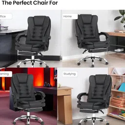 savya home Virtue Plus Ergonomic High Back Office Chair|Cushioned Armrest|135 Degree Tilt| Leatherette Office Executive Chair image 4