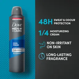 dove Men+Care Cool Fresh Dry Spray Antiperspirant Deodorant (Pack of 2) Deodorant Spray-For Men image 4