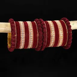 NMII Set of 44 Bangle Velvet Chuda Bangles image 2