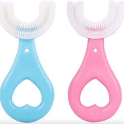 kotley U Shape Tooth Brush with Holder (Kids Toothbrush; Non-Toxic) Ultra Soft Toothbrush-picture-27