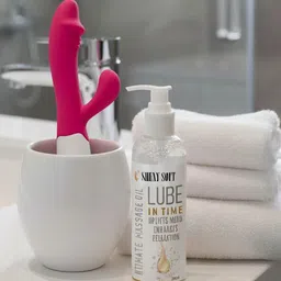 sheny soft Body Massager Electric & Wateroof Wand Massage Machine with body lube body oil image 4