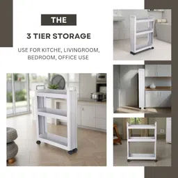 epicasa Plastic Kitchen Trolley image 3