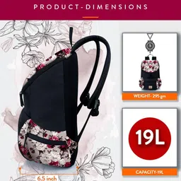 lunar's Small 19 L Backpack Monica - 1 Compartment Backpack School image 5