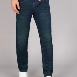 Men Skinny Mid Rise Blue Jeans-image-8