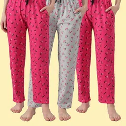 trendy world Pack of 3 Women Pyjama-picture-14