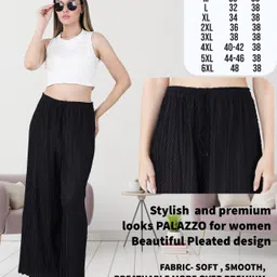 kwsh Pack of 2 Women Regular Fit Grey, Black Viscose Rayon Trousers image 5