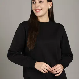 Jinfo Women Round Neck Full Sleeve Sweatshirt-image-2