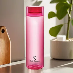 Kuber Industries Pink Set of 6 Plastic Solid Water Bottle image 4