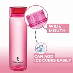 Kuber Industries Pink Set of 6 Plastic Solid Water Bottle image 2