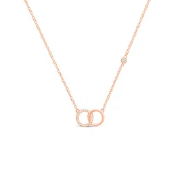 Zavya Interlinked Rose Gold Plated 925 Sterling Silver Necklace image 3