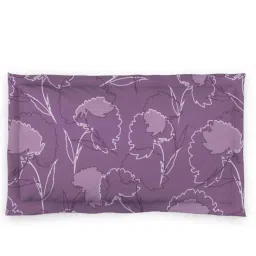DDecor Dahlia Floral Purple Cotton 144 TC Single Bedsheet With 1 Pillow Cover image 4