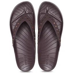 Crocs Women's Splash Maroon Flip Flops image 4