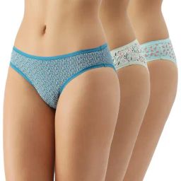 Amante Pink & Green Printed Bikini - Pack Of 3-picture-17