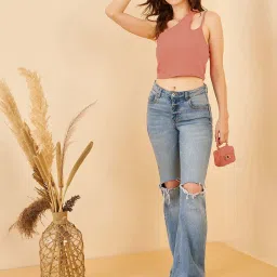 Rare Dusty Pink Regular Fit Crop Top image 4