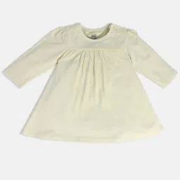 MINIKLUB Kids Green & Yellow Solid Full Sleeves Dress (Pack Of 2) image 4