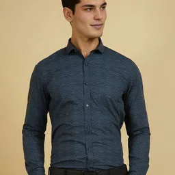 Allen Solly Men Slim Fit Spread Collar Geometric Printed Cotton Formal Shirt-image-20