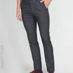 Arrow New York Blue Slim Fit Trousers image 4
