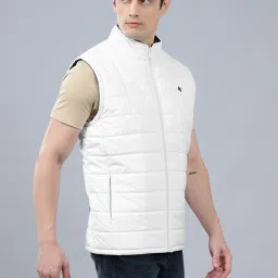 Cantabil White Cotton Polyblend Regular Fit Reversible Jacket image 3