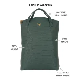 Baggit Ivy Green Textured Large Convertible Backpack image 4