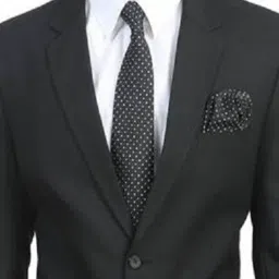 ManQ Black Slim Fit Notch Lapel Blazer image 4