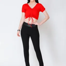 Scorpius Red Regular Fit Crop Top image 4
