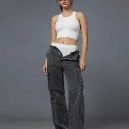 Feier White Relaxed Fit Crop Top image 3