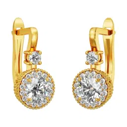 Joyalukkas 22k Yellow Gold Luminous Gem Hoop Earrings for Women-image-6
