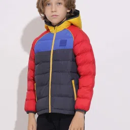 Jack & Jones Junior Boys Multicolor Color Block Full Sleeves Puffer Jacket image 3