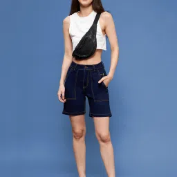 Miss Chase Blue Regular Fit Shorts image 3